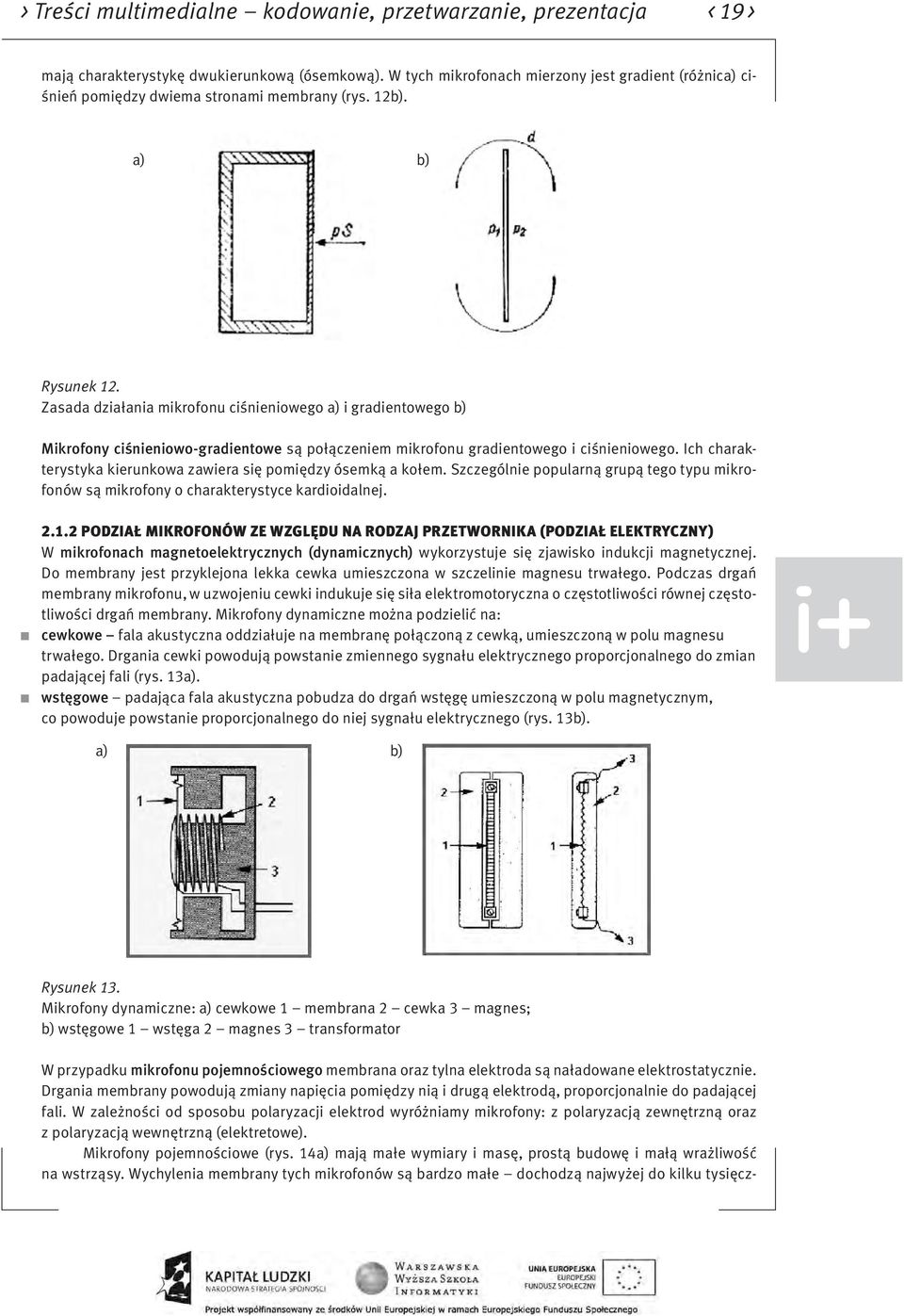 W przypadku mikrofonu pojemnościowego membrana oraz tylna elektroda są naładowane elektrostatycznie.