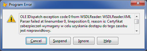 Program komputerowy PPUS - instrukcja obsługi (strona 10) Znane problemy Podczas użytkowania aplikacji mogą pojawić się rozmaite problemy, wymagające interwencji informatyka.