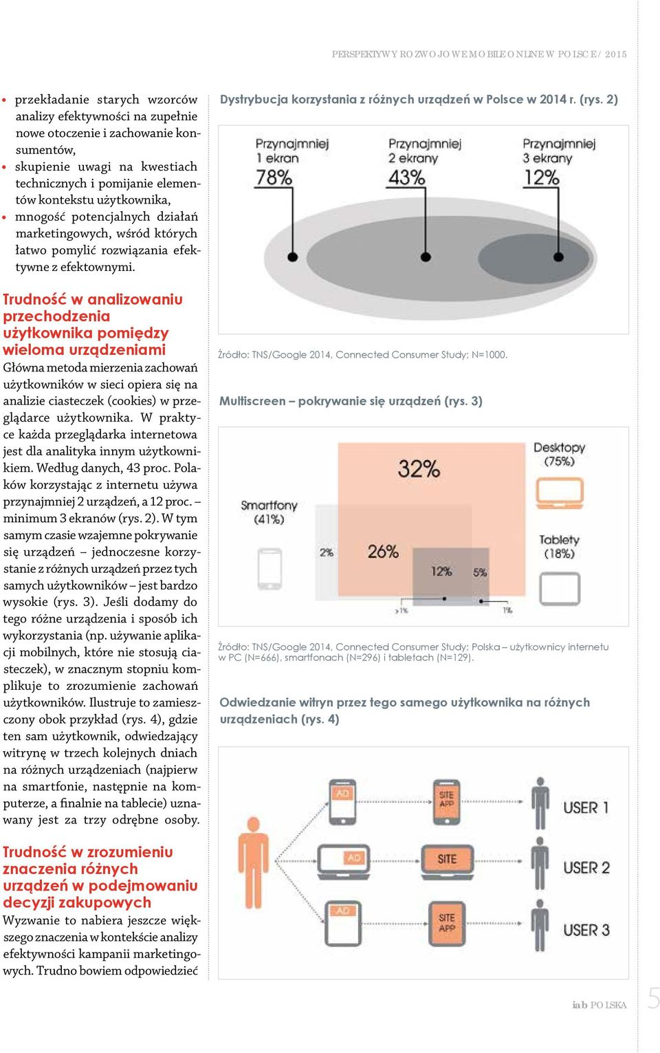 Trudność w analizowaniu przechodzenia użytkownika pomiędzy wieloma urządzeniami Główna metoda mierzenia zachowań użytkowników w sieci opiera się na analizie ciasteczek (cookies) w przeglądarce