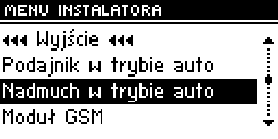 aktywacji tego urządzenia należy Instalatora>Moduł GSM>Załączony). uruchomić opcję załączony (MENU>Menu III.7.
