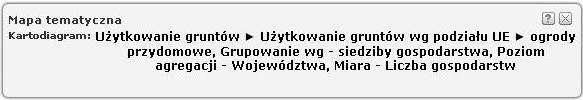 Okno tytułu pojawia się samoczynnie po wywołaniu kartogramu lub kartodiagramu na mapie. Rysunek 23 