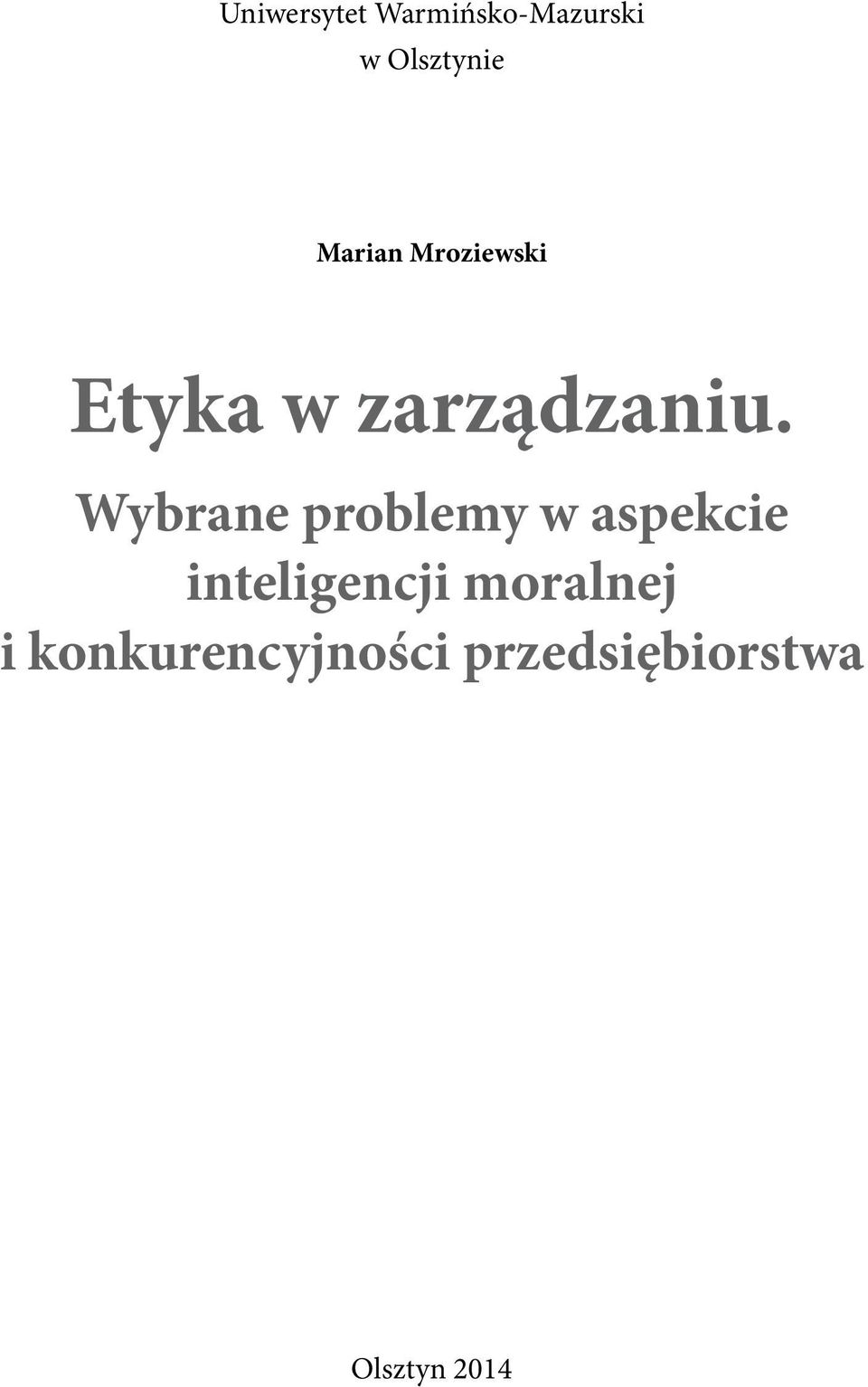 Wybrane problemy w aspekcie inteligencji