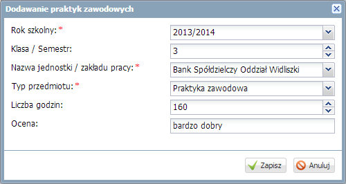 UONET+. Jak dokumentować praktyki zawodowe uczniów? 2/7 Wprowadzanie informacji o odbytej praktyce do kartoteki ucznia 1. Zaloguj się do systemu UONET+ jako sekretarka i uruchom moduł Sekretariat. 2. Na wstążce przejdź do widoku Kartoteki i księgi/ Uczniowie w oddziałach.