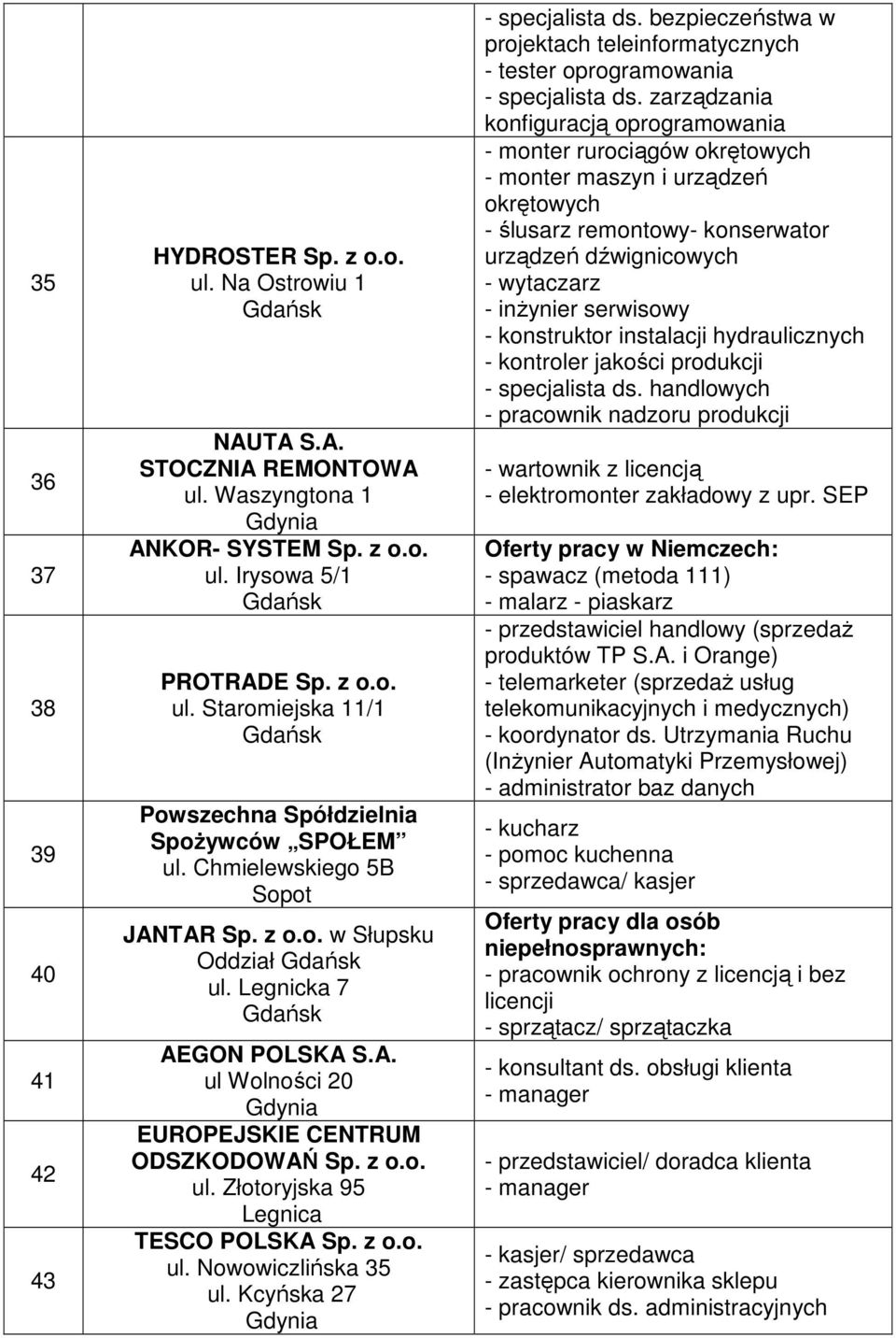 Kcyńska 27 - specjalista ds. bezpieczeństwa w projektach teleinformatycznych - tester oprogramowania - specjalista ds.