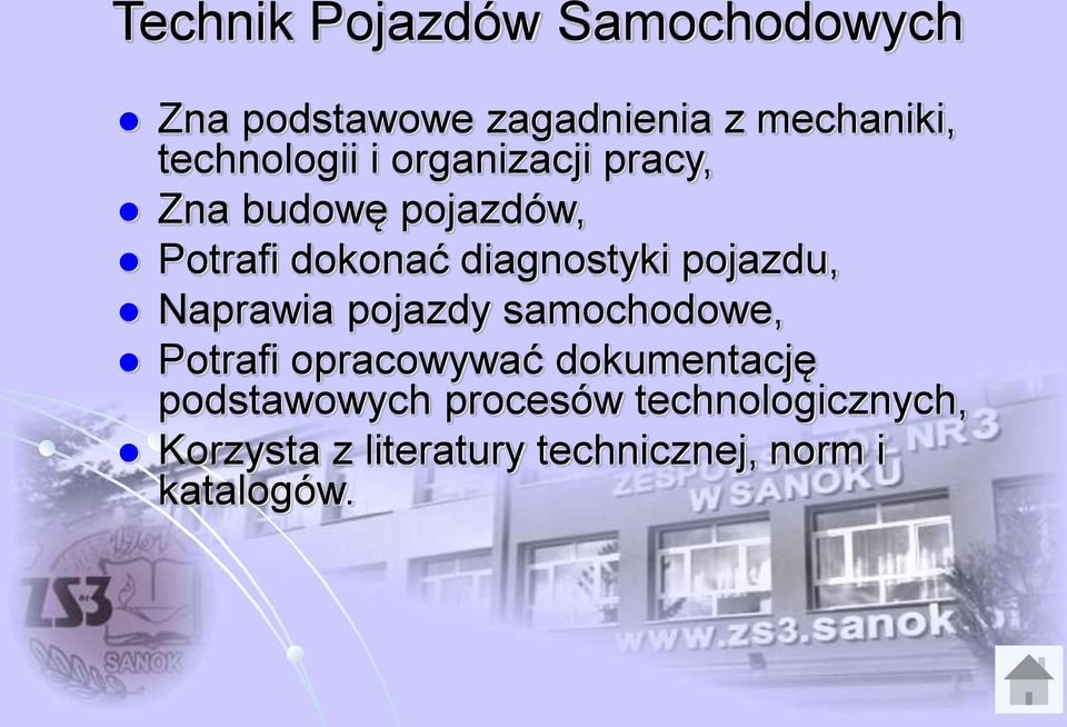 diagnostyki pojazdu, Naprawia pojazdy samochodowe, Potrafi opracowywać