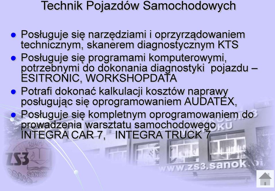 ESITRONIC, WORKSHOPDATA Potrafi dokonać kalkulacji kosztów naprawy posługując się oprogramowaniem