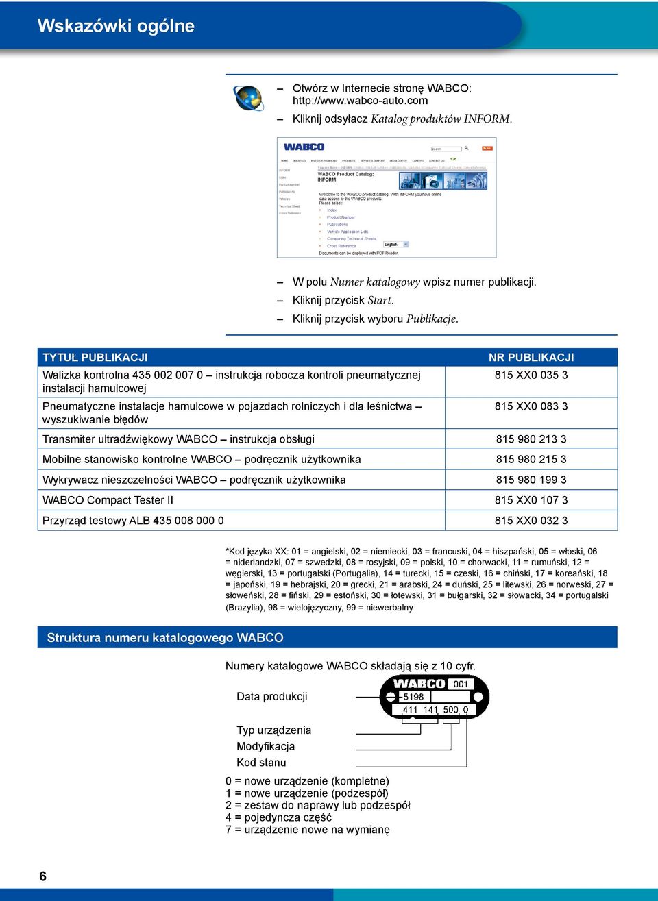 Tytuł publikacji Walizka kontrolna 435 002 007 0 instrukcja robocza kontroli pneumatycznej instalacji hamulcowej Pneumatyczne instalacje hamulcowe w pojazdach rolniczych i dla leśnictwa wyszukiwanie