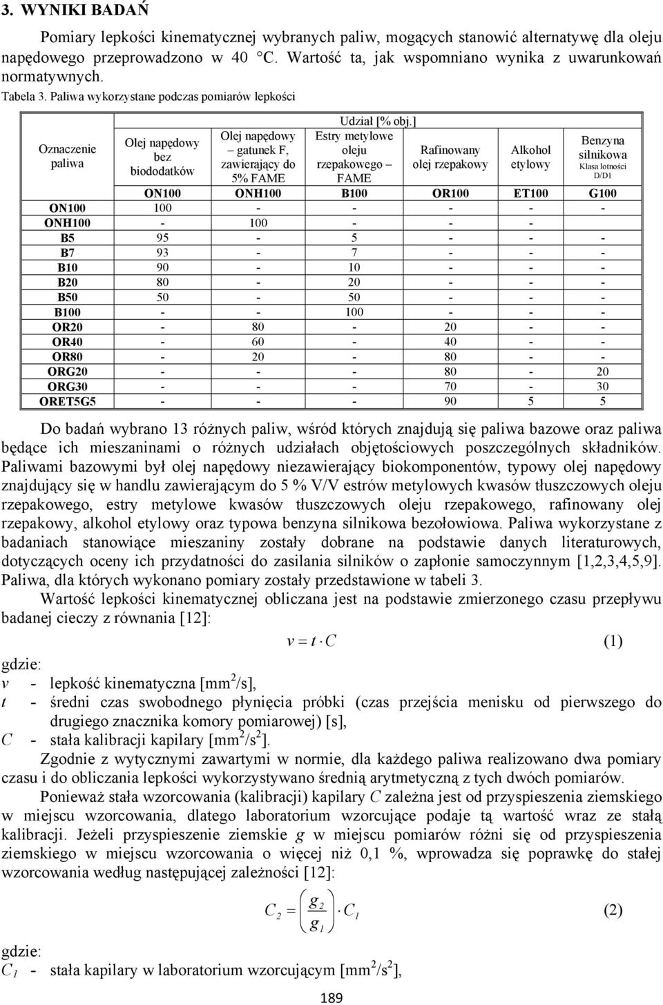 ] Estry metylowe oleju rzepakowego FAME Rafinowany olej rzepakowy Alkohol etylowy Benzyna silnikowa Klasa lotności D/D1 ON100 ONH100 B100 OR100 ET100 G100 ON100 100 - - - - - ONH100-100 - - - B5 95-5