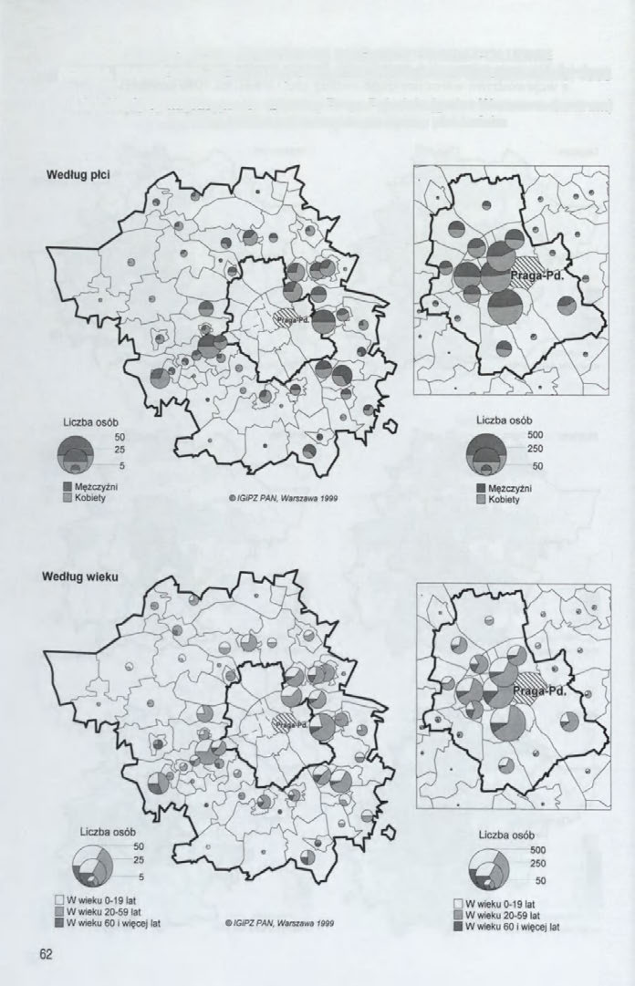 1.5. MIGRACJE LUDNOŚCI DO DZIELNICY PRAGA-POŁUDNIE (GMINA WARSZAWA-CENTRUM) Z WOJEWÓDZTWA WARSZAWSKIEGO, 1995 1.5.1.