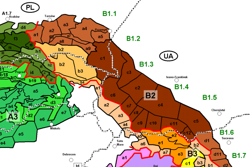 Beskidy na Ukrainie Beskidy Wschodnie Góry Sanocko-Turczańskie Bieszczady Wschodnie Beskidy Brzeżne Gorgany Beskidy