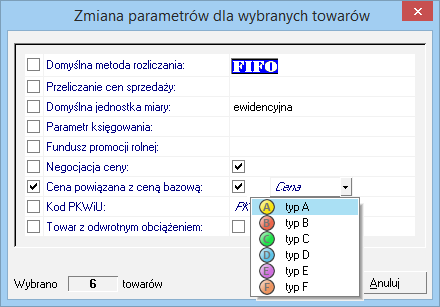 Zmiany na zestawieniach związane z cennikami W związku z możliwością zarządzania większą liczbą cen, zestawienia dostępne z kartoteki Towary i Kontrahenci wykorzystają rozszerzoną liczbę aktywnych