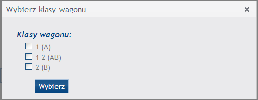 Jeżeli w tabeli zawierającej zestawienie wagonów brak danych, użytkownik może je wprowadzić za pomocą przycisku do wprowadzenia danych.