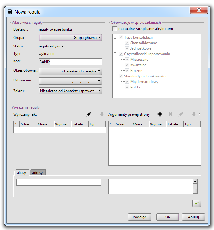 Reguła_2: Definicja alias-ów: A1 = C;CCS0024;CDCR000:CDCR004,CDEC000:CDEC002;;E B1 = C;CCS0018;CDCR000:CDCR004,CDEC000:CDEC002;;E B2 = C;CCS0020;CDCR000:CDCR004,CDEC000:CDEC002;;E B3 =