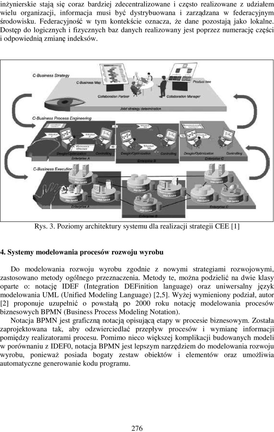 Poziomy architektury systemu dla realizacji strategii CEE [1] 4.