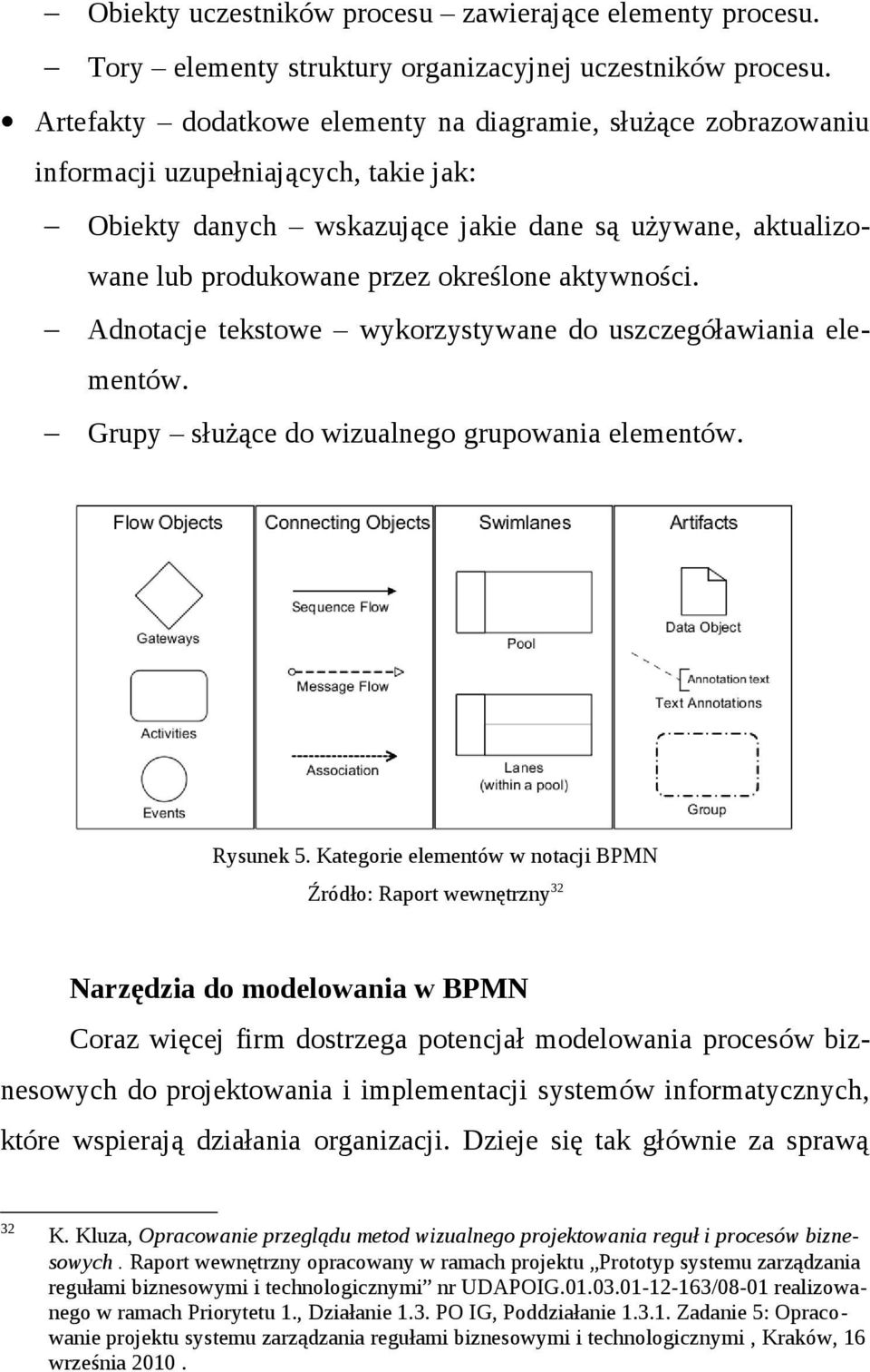 aktywności. Adnotacje tekstowe wykorzystywane do uszczegóławiania elementów. Grupy służące do wizualnego grupowania elementów. Rysunek 5.