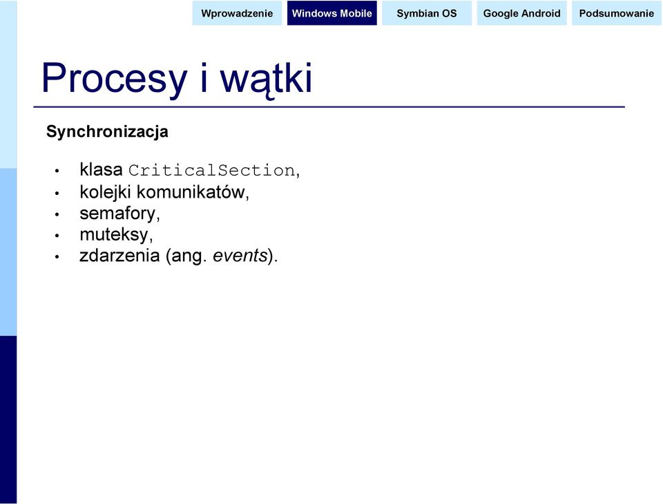 CriticalSection, kolejki