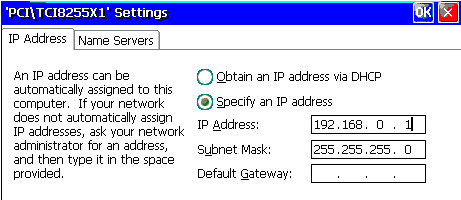 Norma IEC6111- Połączenie ze sterownikiem Fabrycznie sterownik ma ustawioną kartę sieciową do pracy z dynamicznym adresem pobieranym z DHCP.