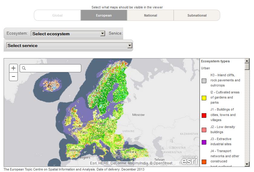 MAES digital atlas Źródło: