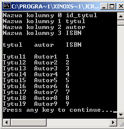 void wyswietl_tytuly() throws SQLException { polecenie = polaczenie.createstatement(); sql="select * FROM Tytul ORDER BY tytul;"; krotki = polecenie.