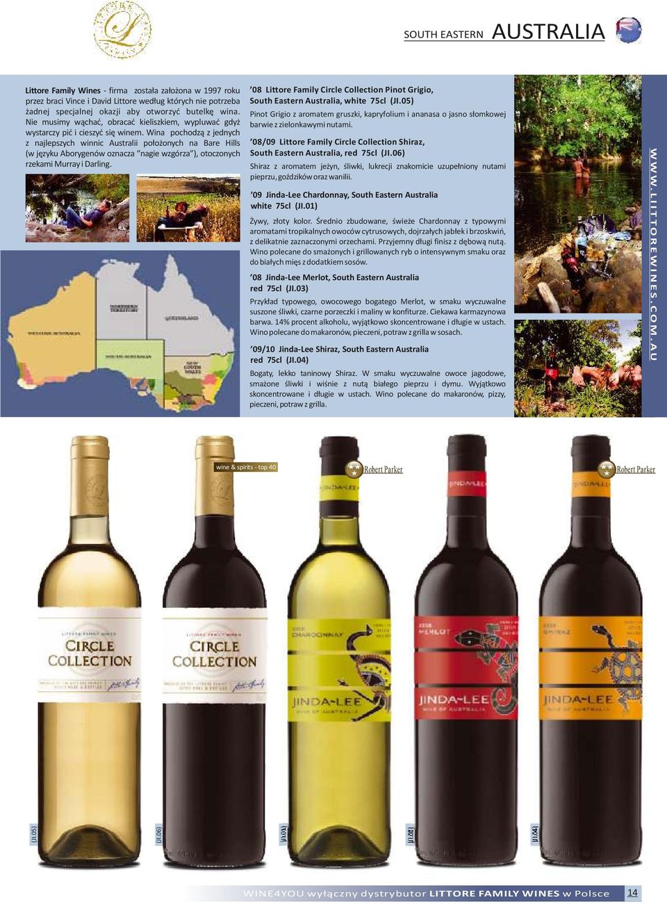 Wina pochodzą z jednych z najlepszych winnic Australii położonych na Bare Hills (w języku Aborygenów oznacza nagie wzgórza ), otoczonych rzekami Murray i Darling.