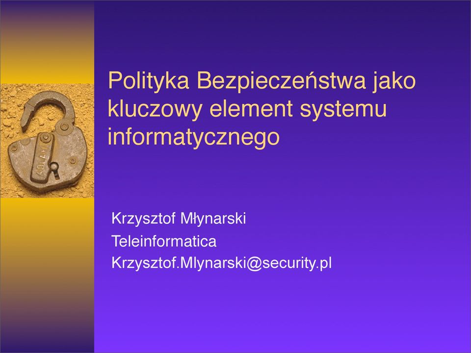 informatycznego Krzysztof