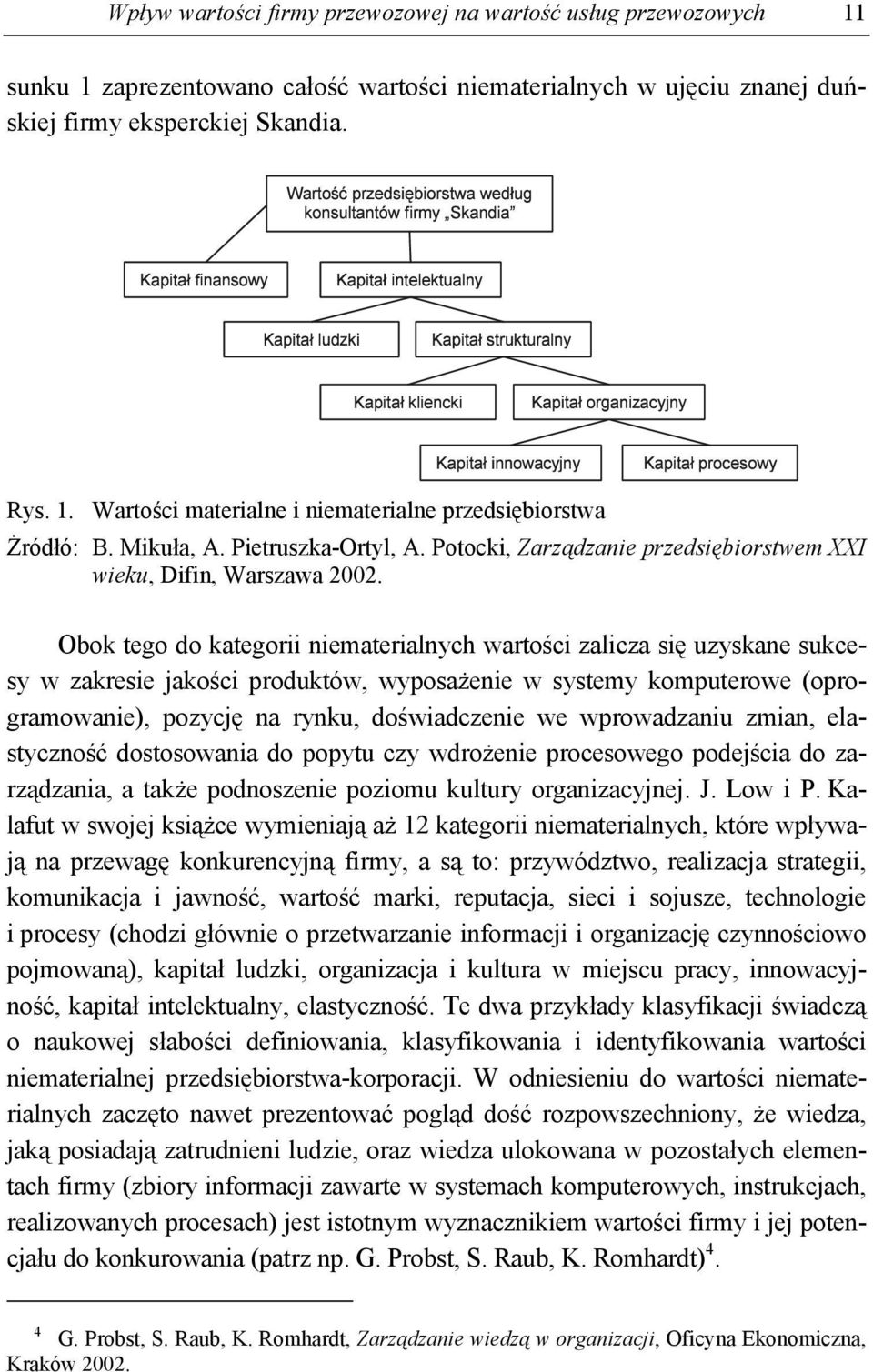 Obok tego do kategorii niematerialnych wartości zalicza się uzyskane sukcesy w zakresie jakości produktów, wyposażenie w systemy komputerowe (oprogramowanie), pozycję na rynku, doświadczenie we