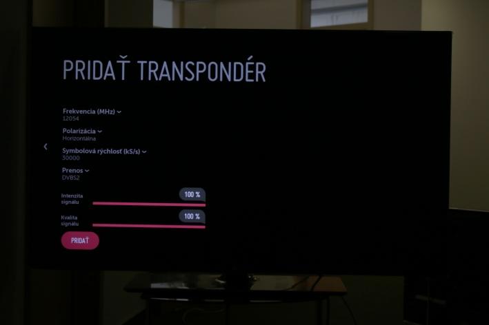 7. Ak ste pridali nový transpondér, môžete sa vrátiť ku krokom 3. až 5. 8. Teraz môžete spustiť manuálne ladenie. 9.