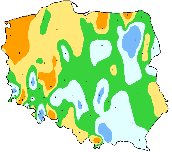 Mapy zagrożenia suszą Przewidywany czas powrotu do