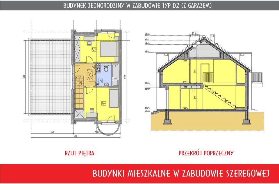 RZUT PIĘTRA PRZEKRÓJ POPRZECZNY