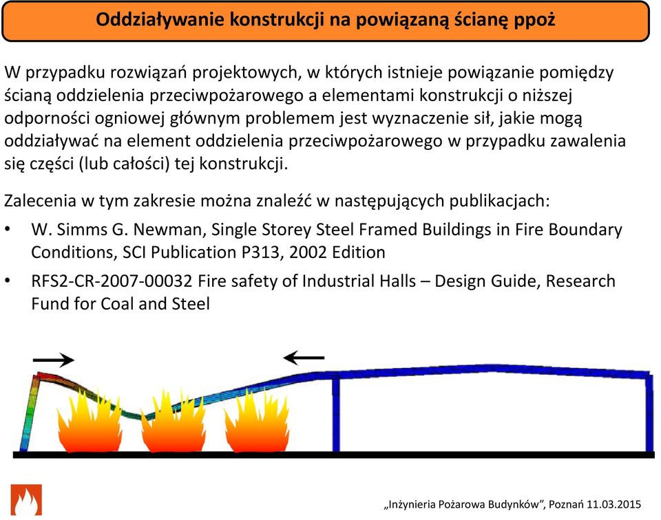 zawalenia się części (lub całości) tej konstrukcji. Zalecenia w tym zakresie można znaleźć w następujących publikacjach: W. Simms G.