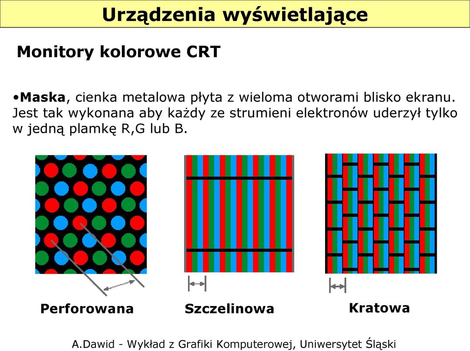 Jest tak wykonana aby każdy ze strumieni elektronów