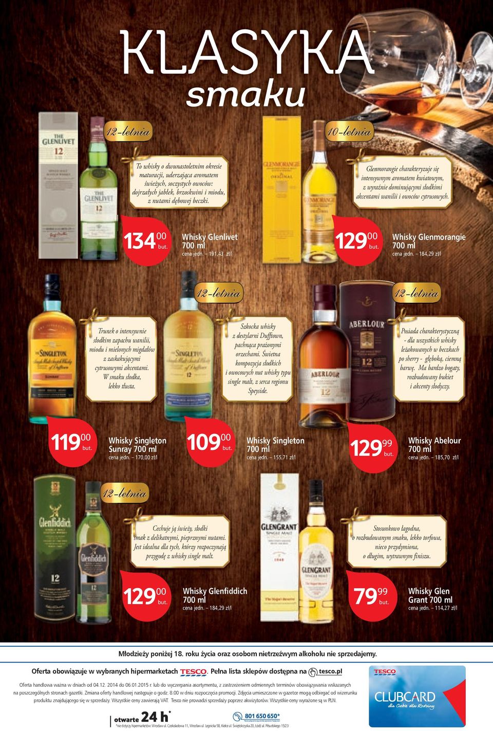 191,43 zł/l 129 00 Whisky Glenmorangie cena jedn. 184,29 zł/l Trunek o intensywnie słodkim zapachu wanilii, miodu i mielonych migdałów z zaskakującymi cytrusowymi akcentami.