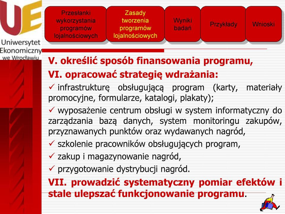 wyposażenie centrum obsługi w system informatyczny do zarządzania bazą danych, system monitoringu zakupów, przyznawanych punktów