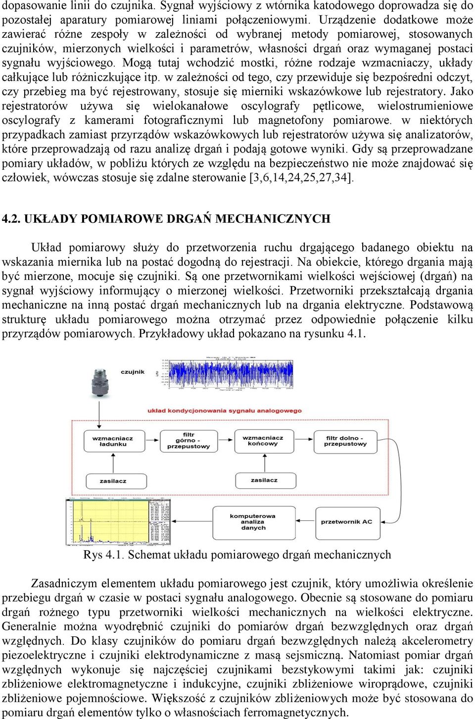 wyjściowego. Mogą tutaj wchodzić mostki, różne rodzaje wzmacniaczy, układy całkujące lub różniczkujące itp.