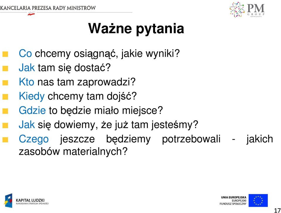 Kiedy chcemy tam dojść? Gdzie to będzie miało miejsce?