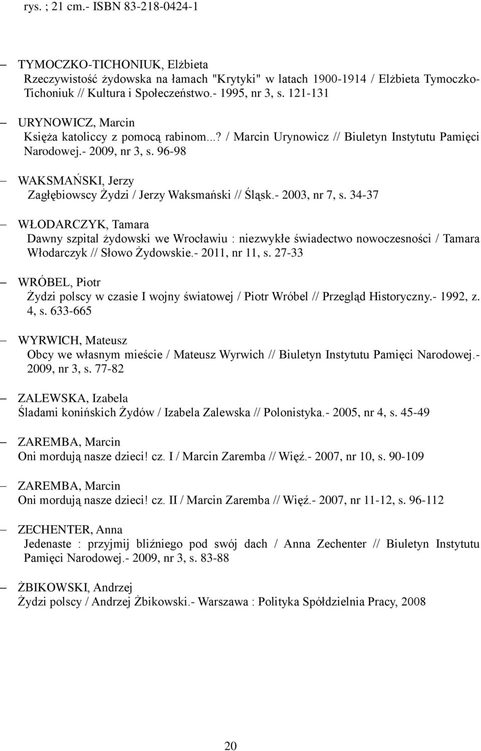 96-98 WAKSMAŃSKI, Jerzy Zagłębiowscy Żydzi / Jerzy Waksmański // Śląsk.- 2003, nr 7, s.