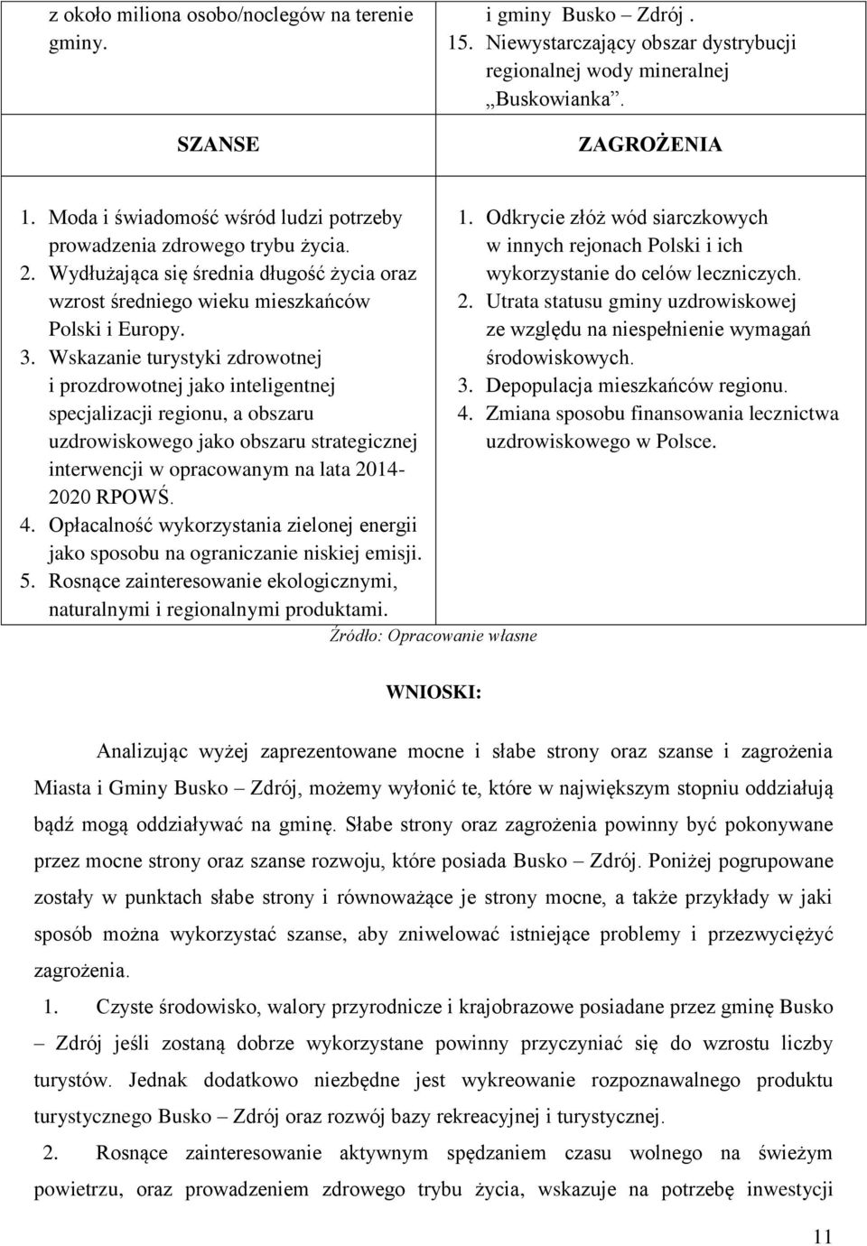 Wskazanie turystyki zdrowotnej i prozdrowotnej jako inteligentnej specjalizacji regionu, a obszaru uzdrowiskowego jako obszaru strategicznej interwencji w opracowanym na lata 2014-2020 RPOWŚ. 4.