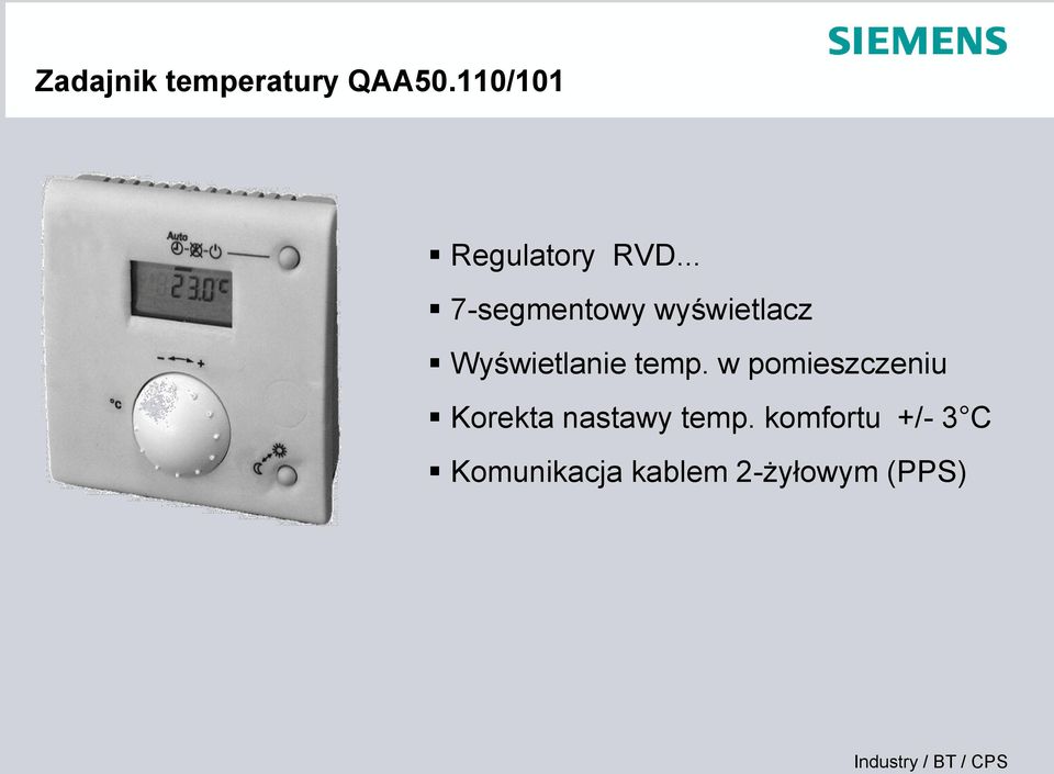 w pomieszczeniu Korekta nastawy temp.