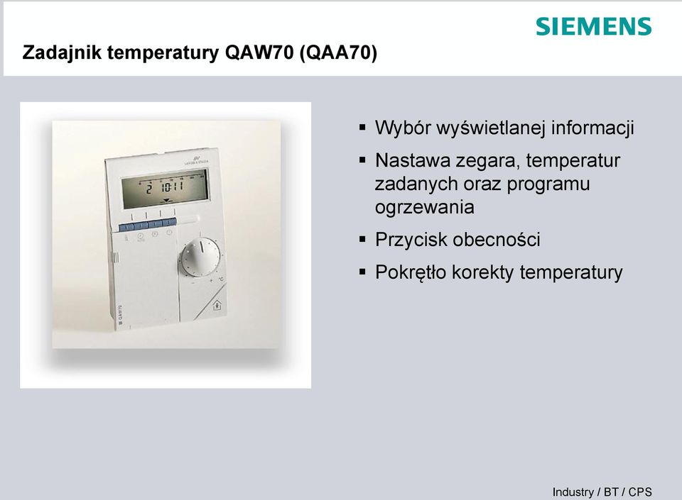 temperatur zadanych oraz programu ogrzewania