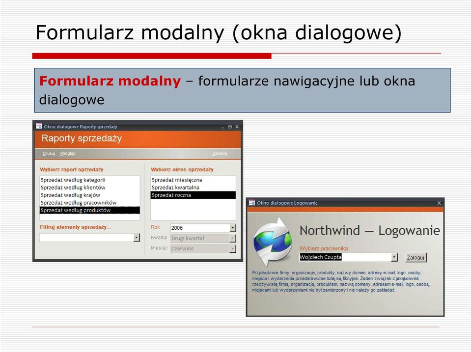 modalny formularze