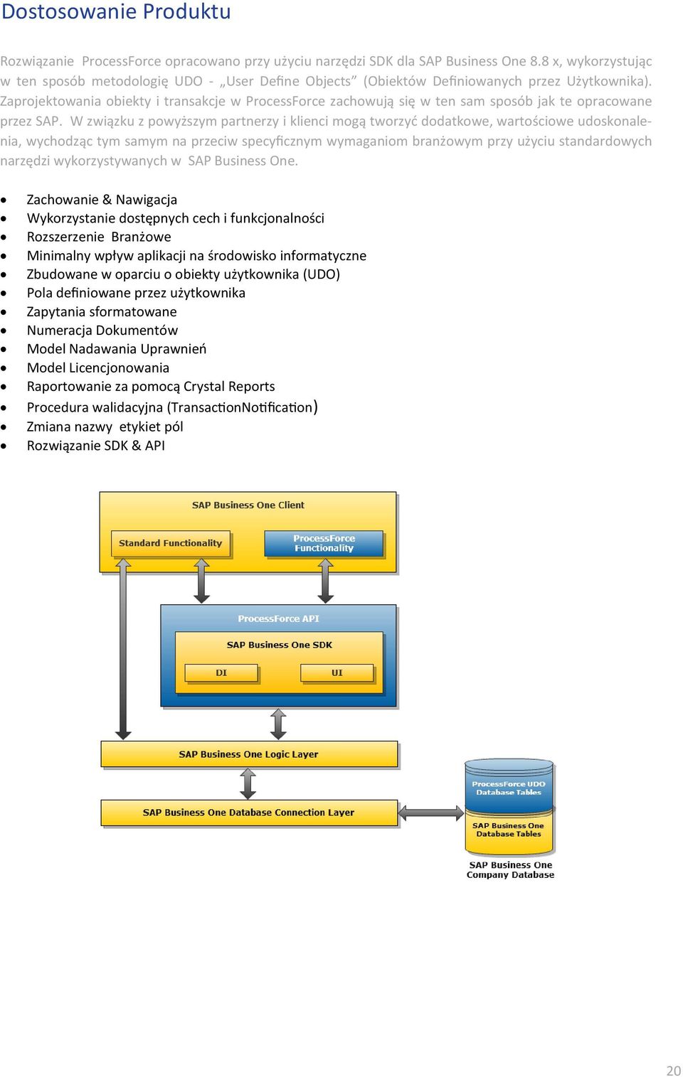 Zaprojektowania obiekty i transakcje w ProcessForce zachowują się w ten sam sposób jak te opracowane przez SAP.