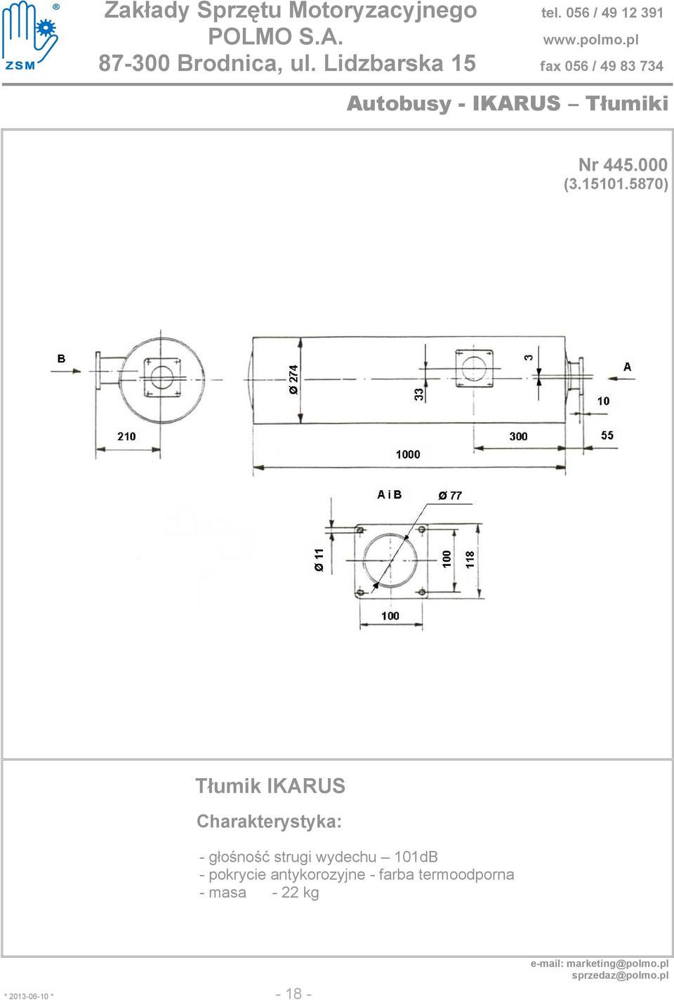 5870) Tłumik IKARUS - głośność strugi