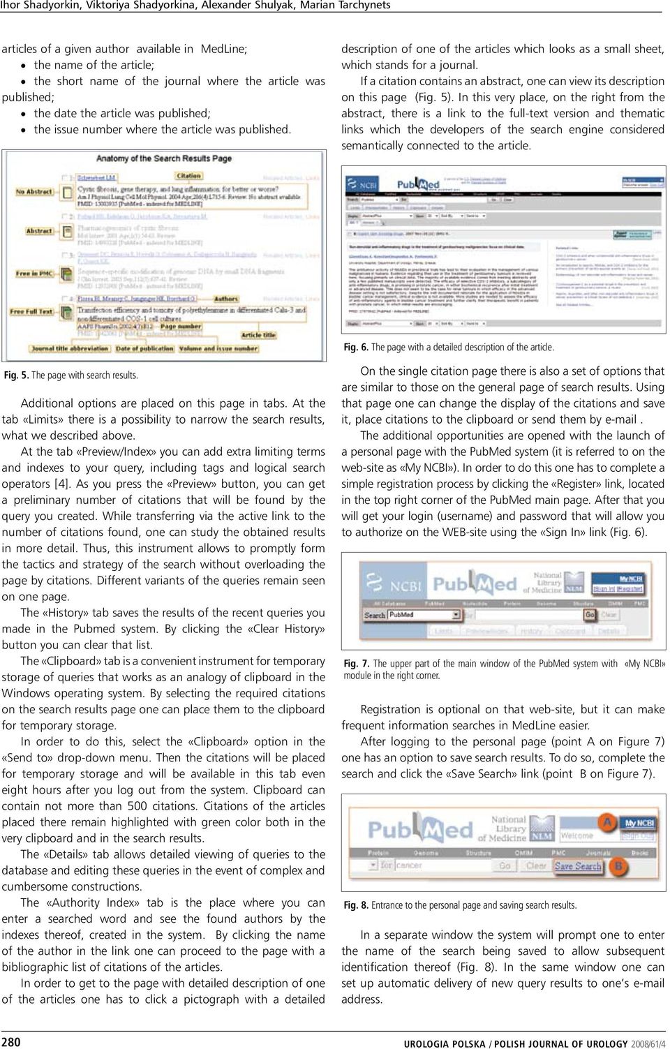 If a citation contains an abstract, one can view its description on this page (Fig. 5).