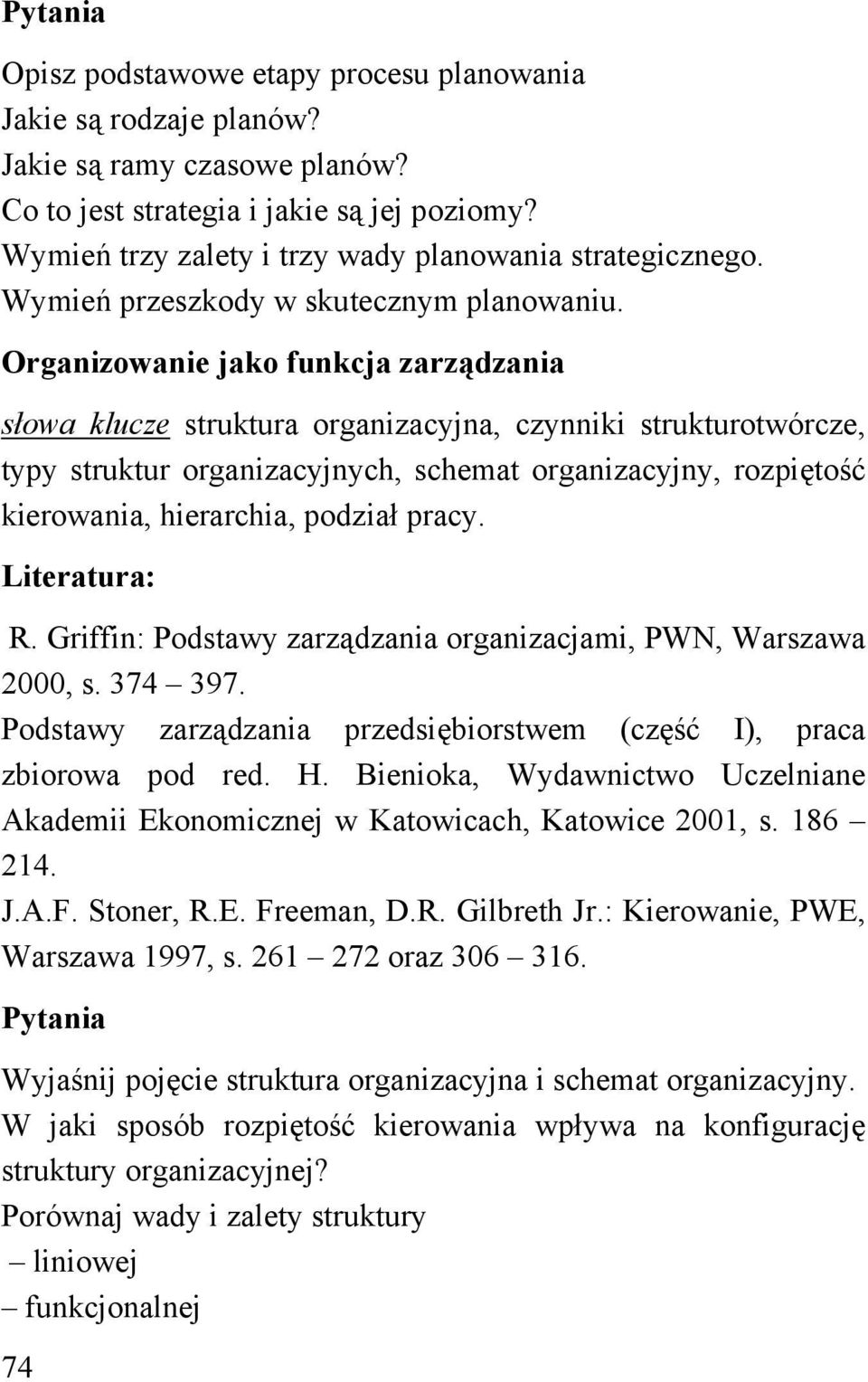 Organizowanie jako funkcja zarządzania słowa klucze struktura organizacyjna, czynniki strukturotwórcze, typy struktur organizacyjnych, schemat organizacyjny, rozpiętość kierowania, hierarchia,