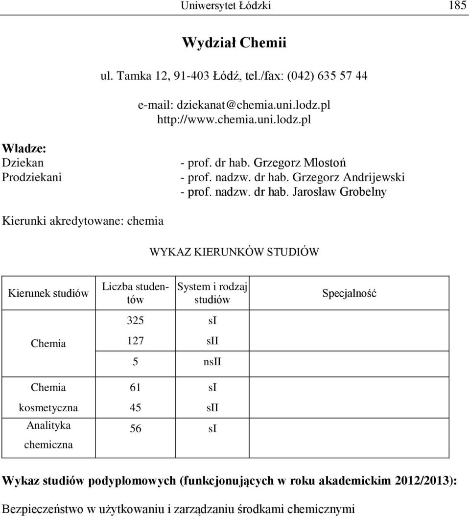 Grzegorz Mlostoń - prof. nadzw. dr hab.