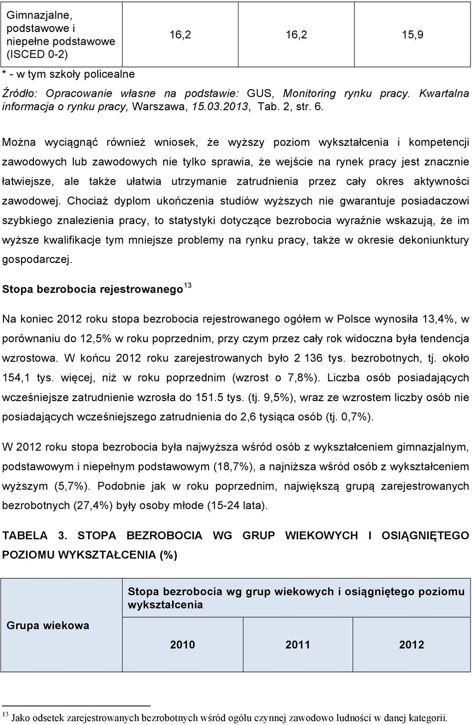 Można wyciągnąć również wniosek, że wyższy poziom wykształcenia i kompetencji zawodowych lub zawodowych nie tylko sprawia, że wejście na rynek pracy jest znacznie łatwiejsze, ale także ułatwia