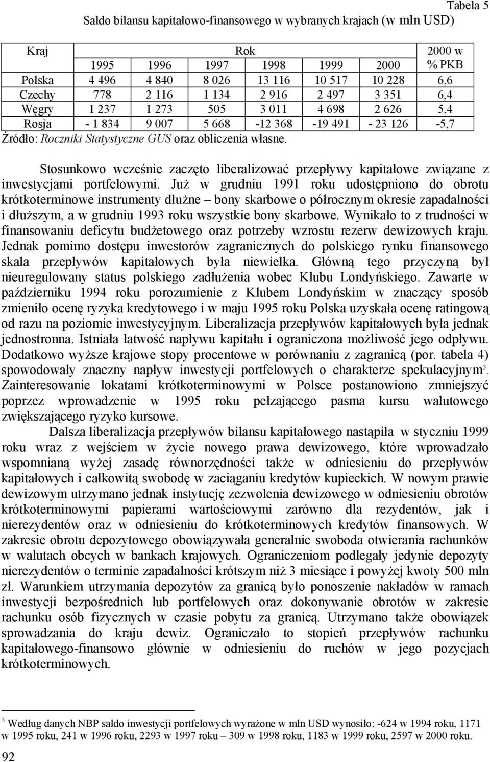 Stosunkowo wceśnie acęto liberaliować prepływy kapitałowe wiąane inwestycjami portfelowymi.