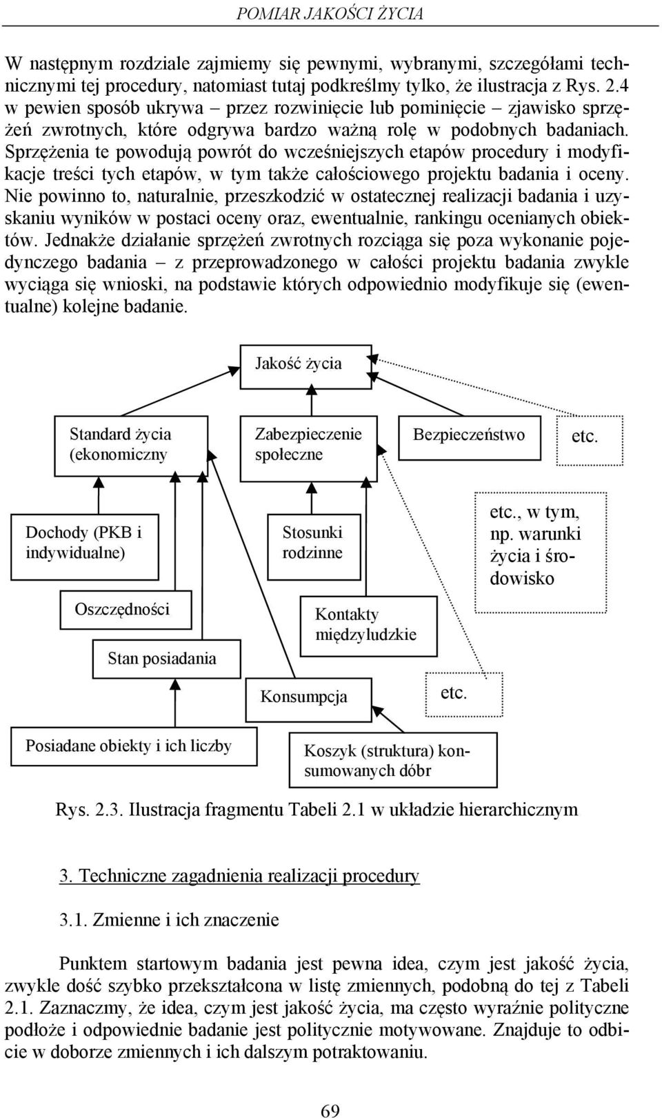 Sprzężenia te powodują powrót do wcześniejszych etapów procedury i modyfikacje treści tych etapów, w tym także całościowego projektu badania i oceny.