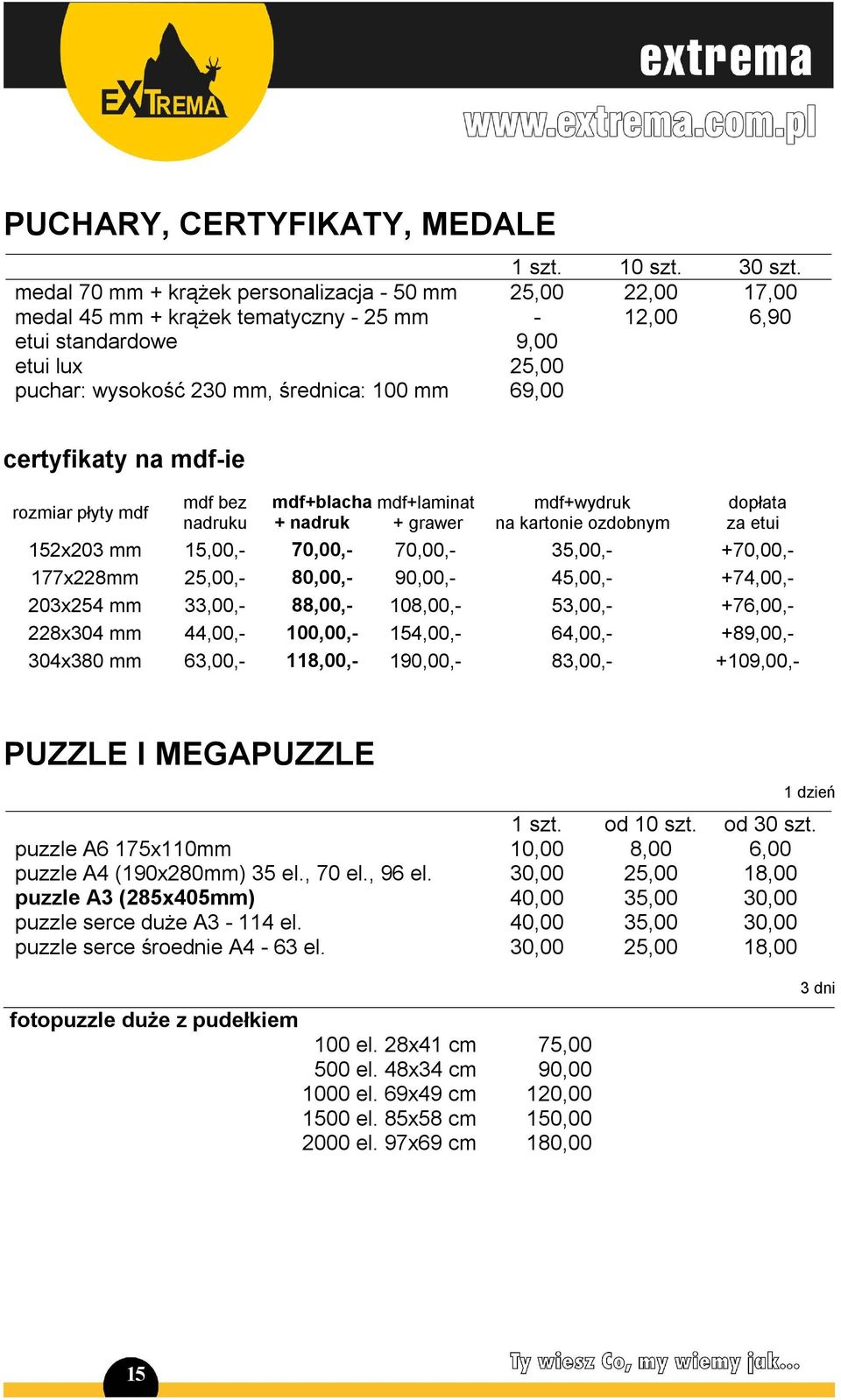 certyfikaty na mdf-ie rozmiar płyty mdf mdf bez nadruku mdf+blacha + nadruk mdf+laminat + grawer mdf+wydruk na kartonie ozdobnym dopłata za etui 152x203 mm 15,00,- 70,00,- 70,00,- 35,00,- +70,00,-