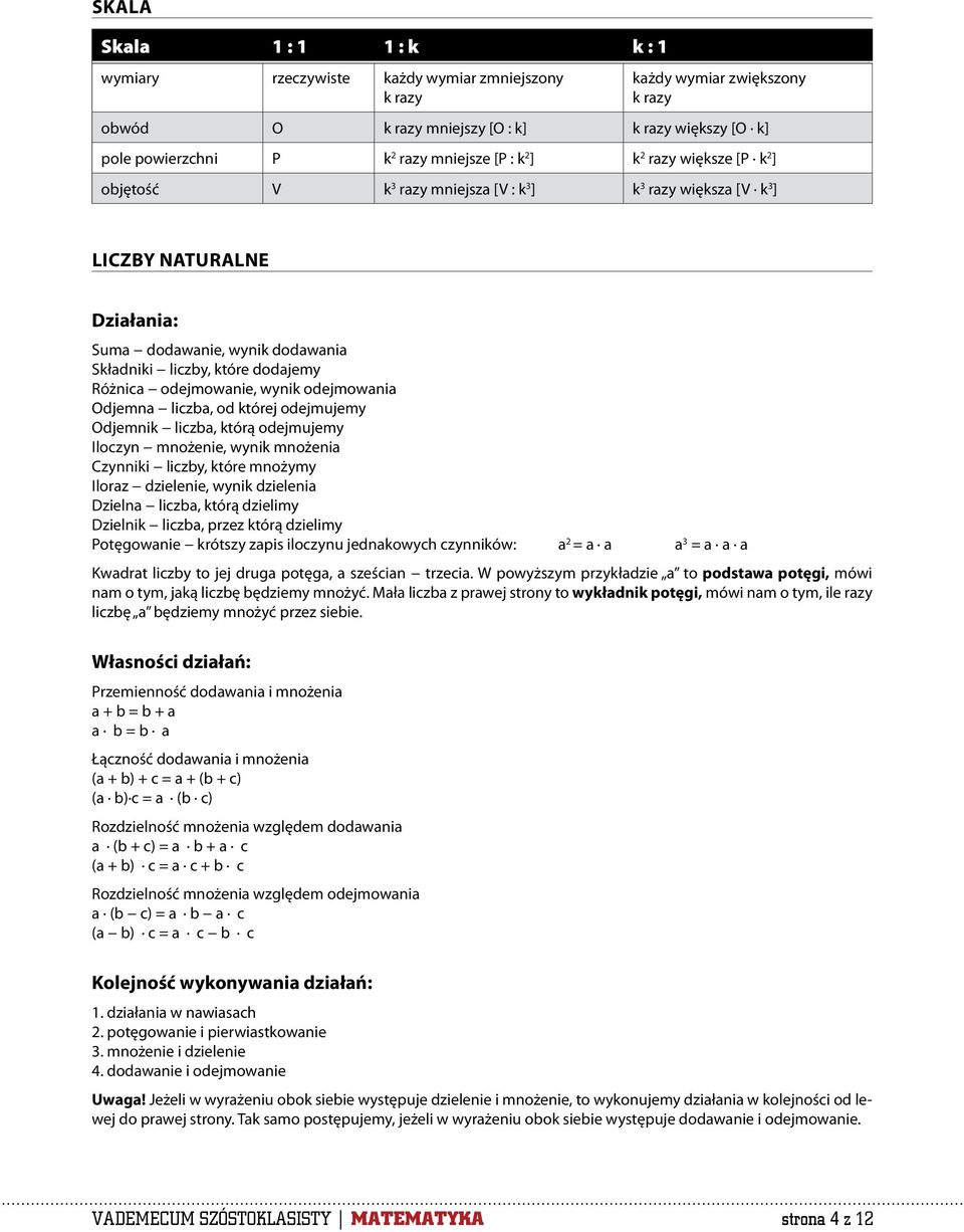 dodajemy Różnica odejmowanie, wynik odejmowania Odjemna liczba, od której odejmujemy Odjemnik liczba, którą odejmujemy Iloczyn mnożenie, wynik mnożenia Czynniki liczby, które mnożymy Iloraz